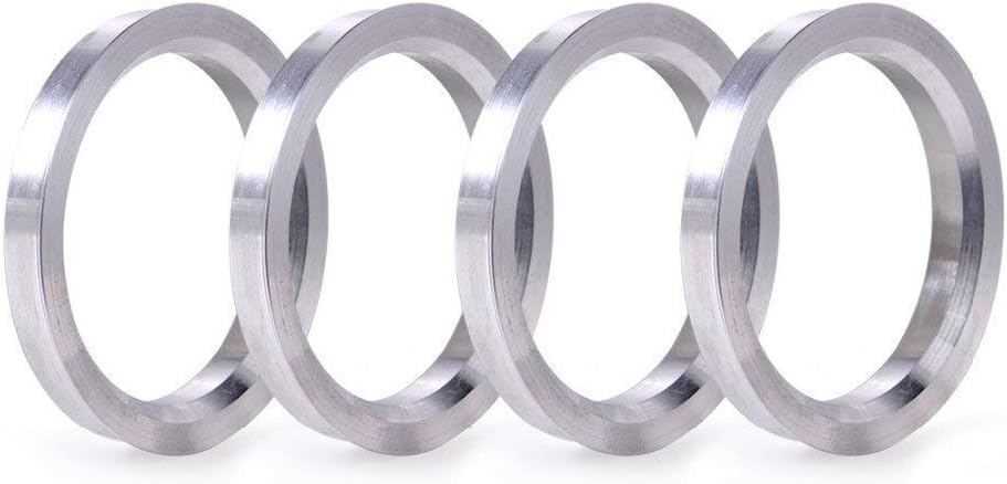 Hub centric rings aligning aftermarket wheels with vehicle hub bores
