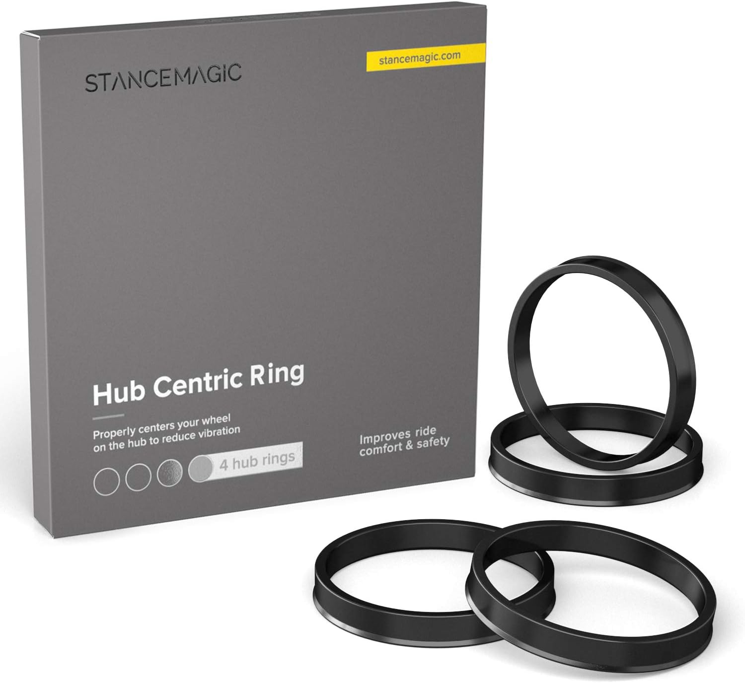 StanceMagic hub centric ring set with branded packaging